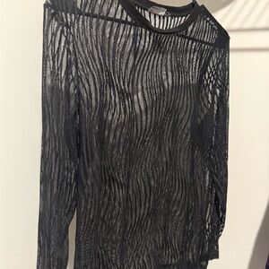 Elegant Black Sheer Top